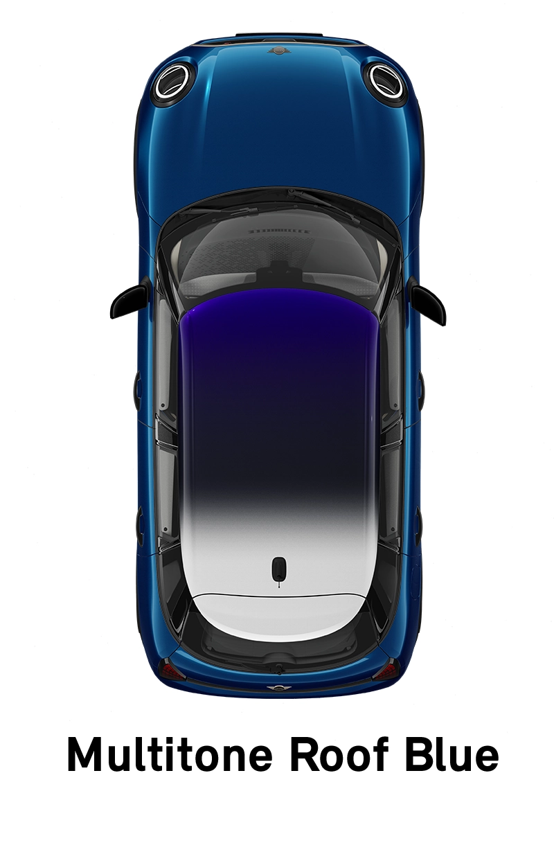  MINI - equipment - favoured style roof in multitone blue