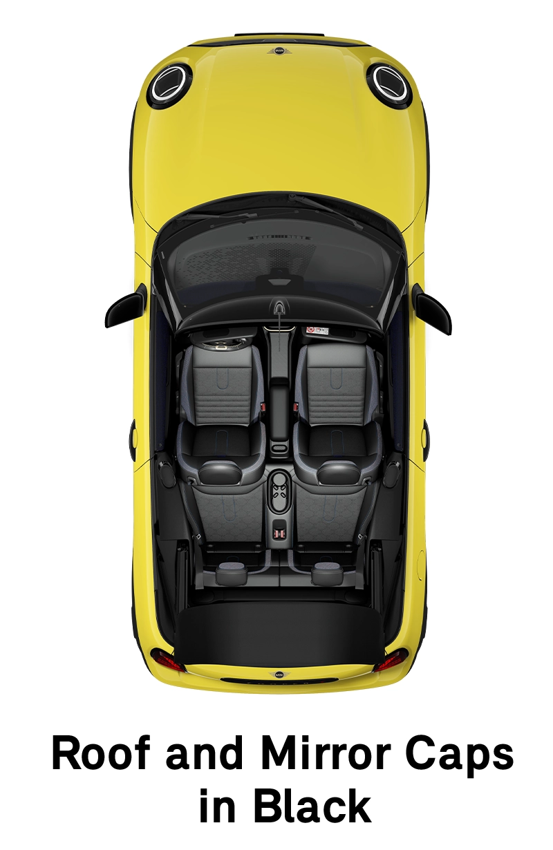 MINI Roof: Roof and Mirror Caps in Black