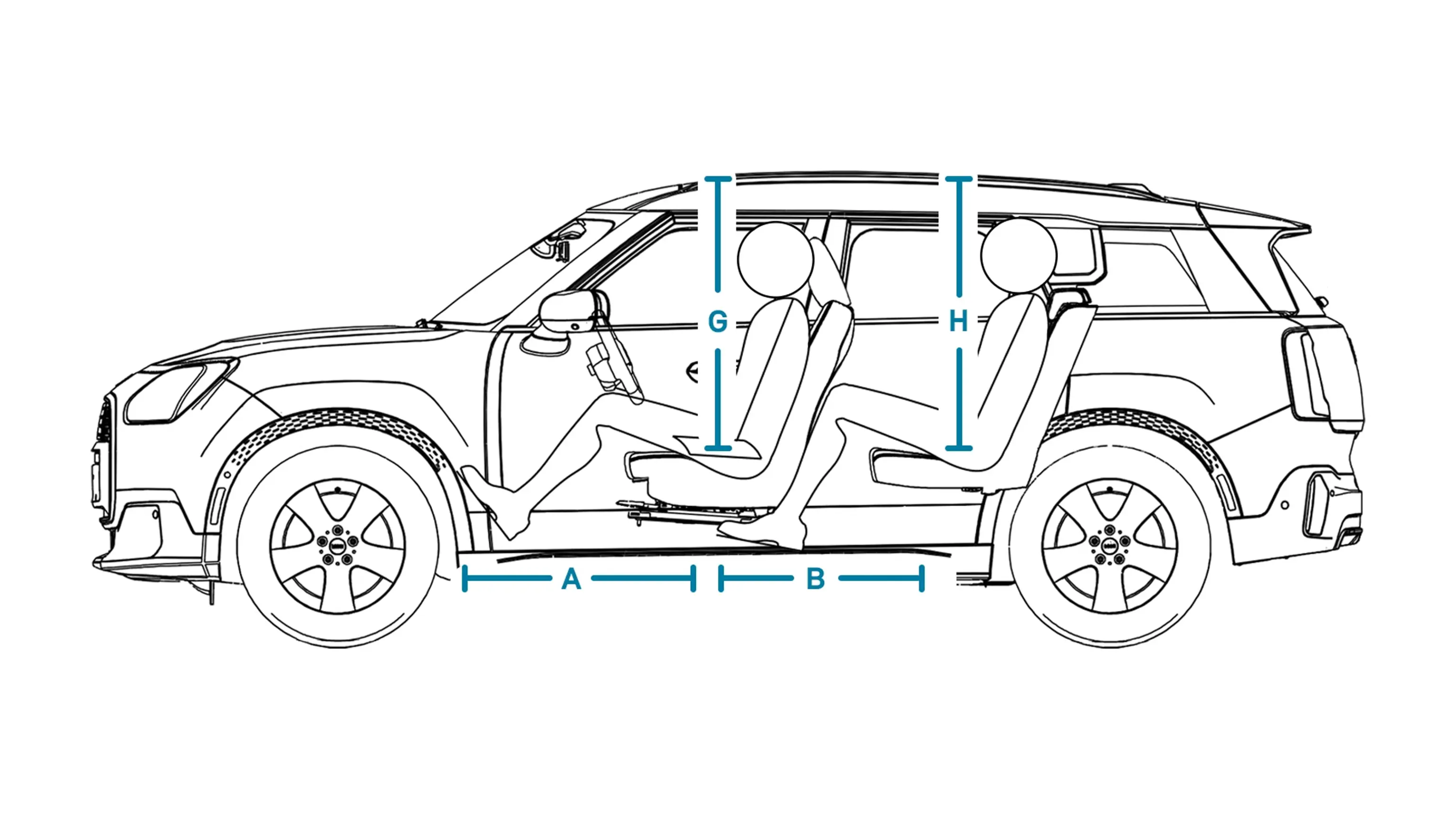 MINI Countryman - Dimensions Interior Side