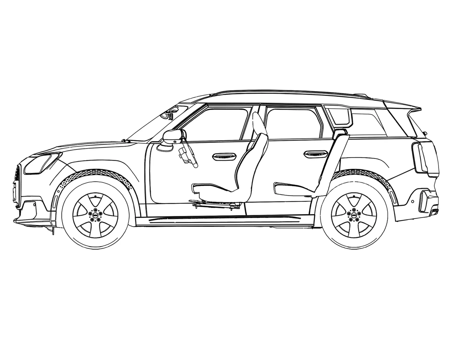 MINI Countryman - Side View sketch