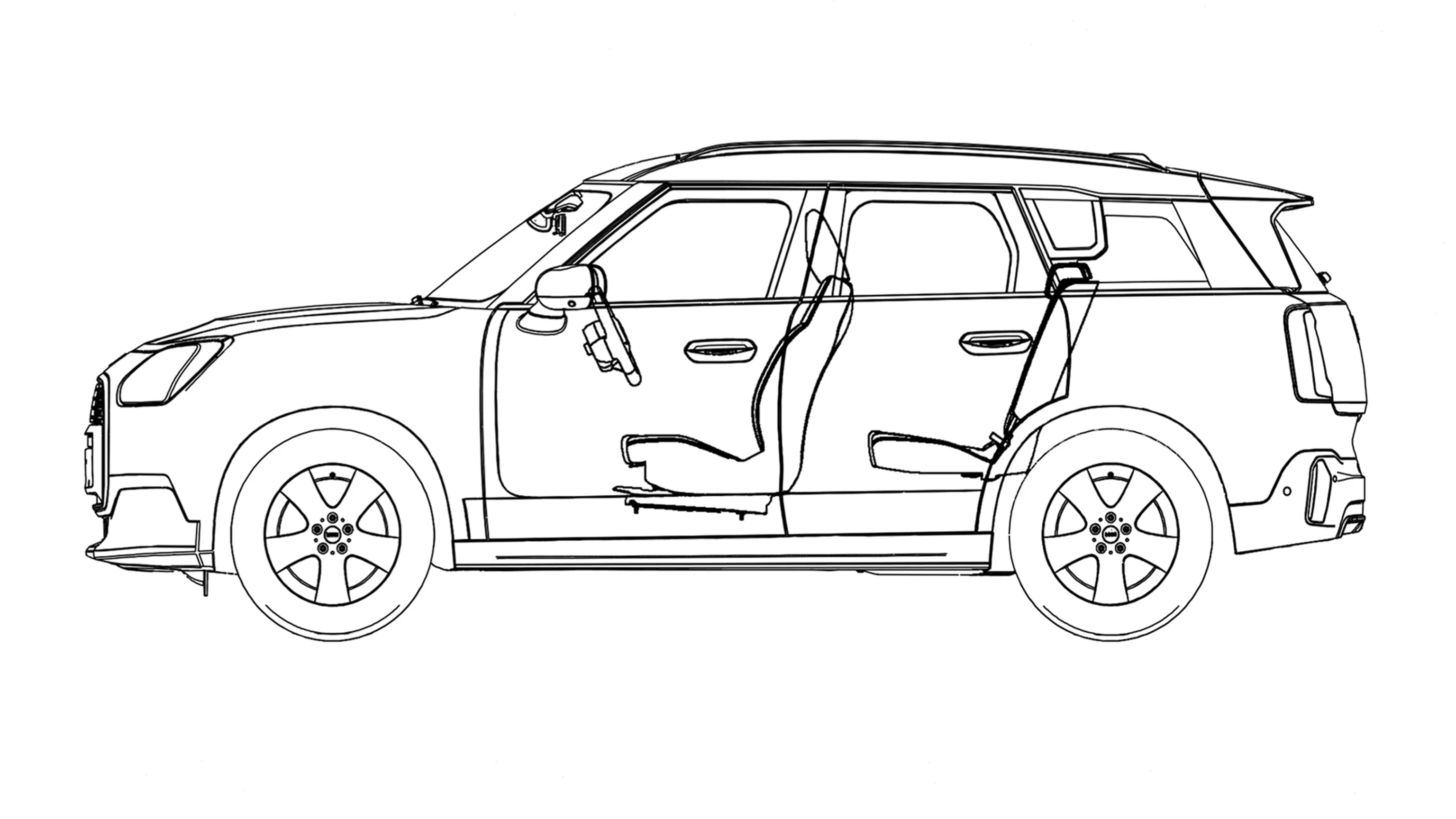 MINI Countryman - Side View sketch