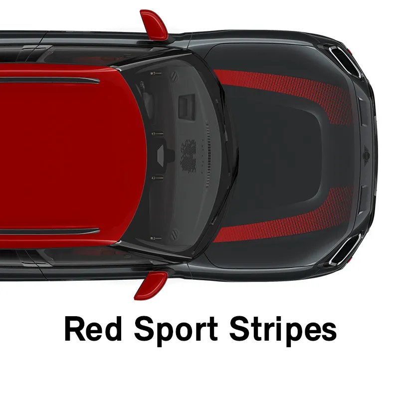  MINI - equipment - jcw style red sport stripes