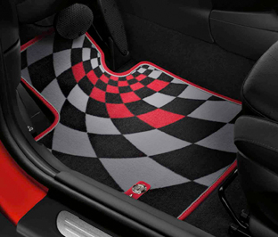 John Cooper Works Pro textile floor mats, front