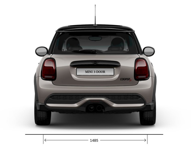 MINI 3-door Hatch – rear view - dimensions